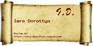 Imre Dorottya névjegykártya